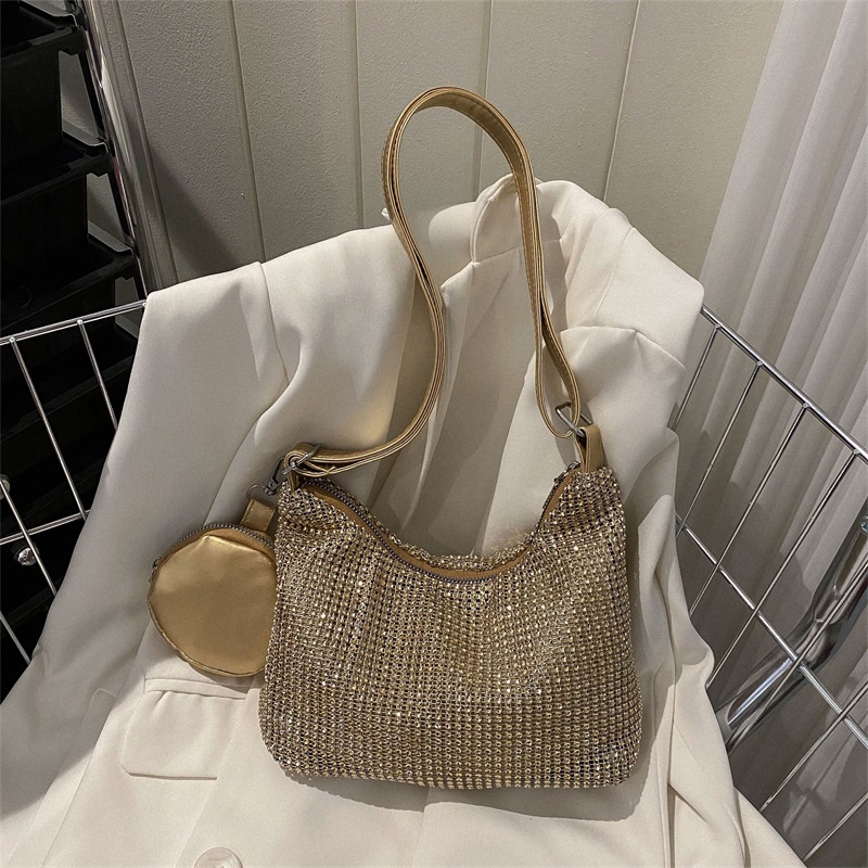 Túi Xách Đeo Vai Mini Đính Đá Đơn Giản Thời Trang Mùa Xuân 2023 Dành Cho Nữ