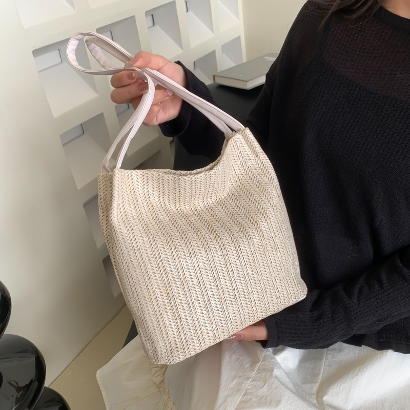 Ví Cầm Tay Đan Rơm Sức Chứa Lớn Thời Trang Mùa Xuân 2023 Cho Nữ