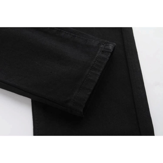 Quần Jean Dài Nam Rách Gối black color Chất Bò thời thượng co giãn 4D tuyệt đẹp , From Dáng Skinny mẫu 99861 Siêu Đẹp a2