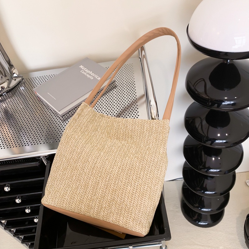 Ví Cầm Tay Đan Rơm Sức Chứa Lớn Thời Trang Mùa Xuân 2023 Cho Nữ