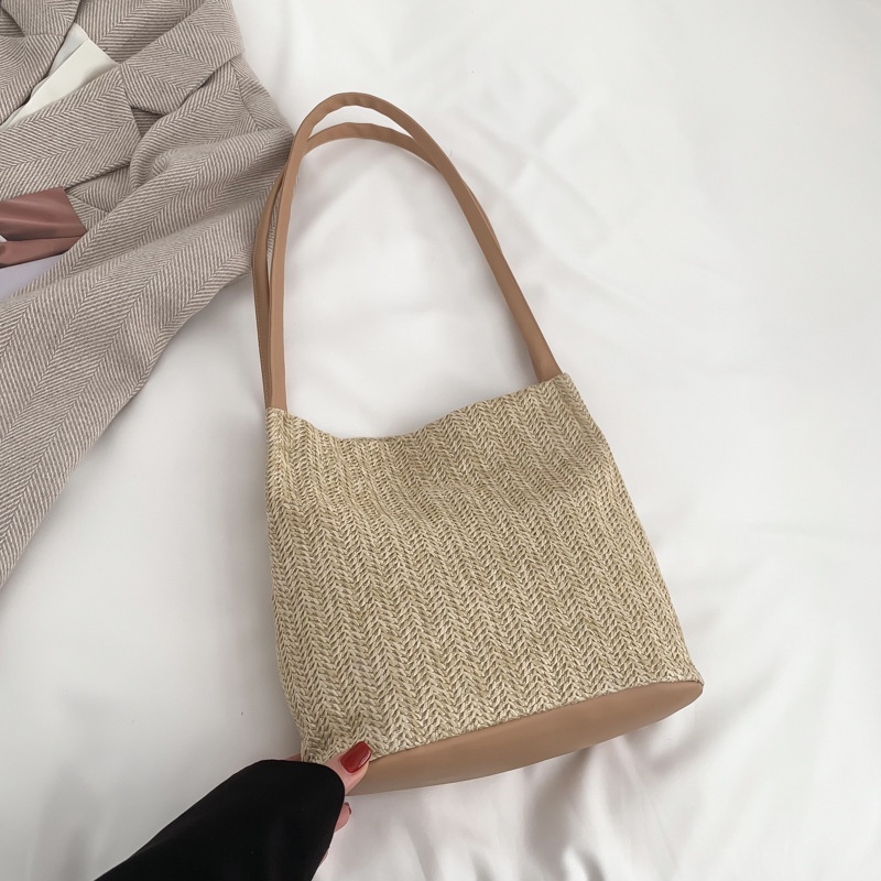 Ví Cầm Tay Đan Rơm Sức Chứa Lớn Thời Trang Mùa Xuân 2023 Cho Nữ