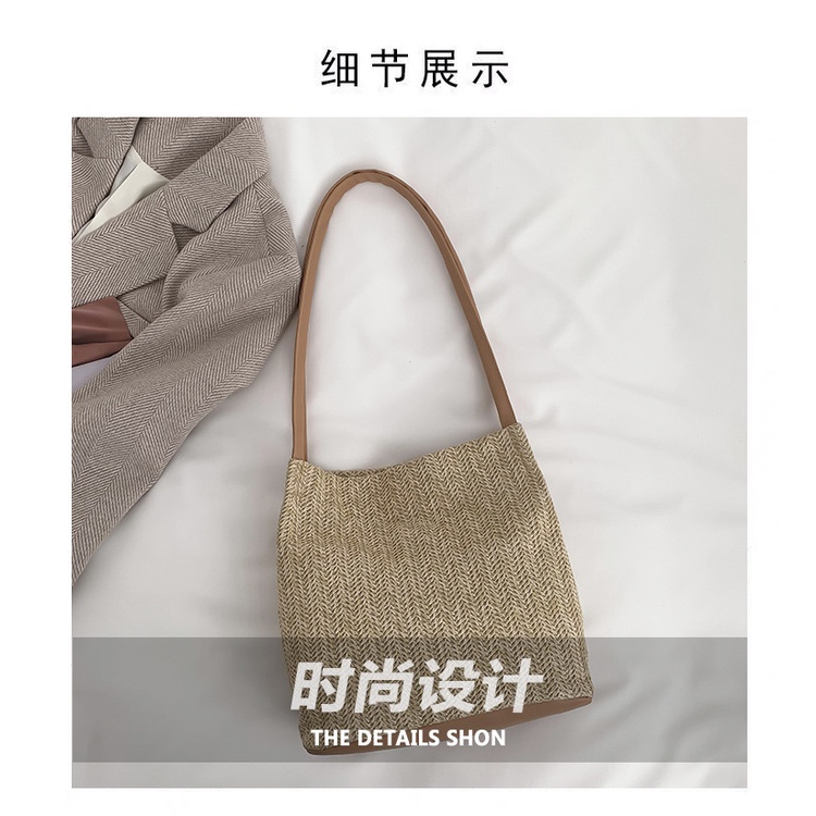 Ví Cầm Tay Đan Rơm Sức Chứa Lớn Thời Trang Mùa Xuân 2023 Cho Nữ