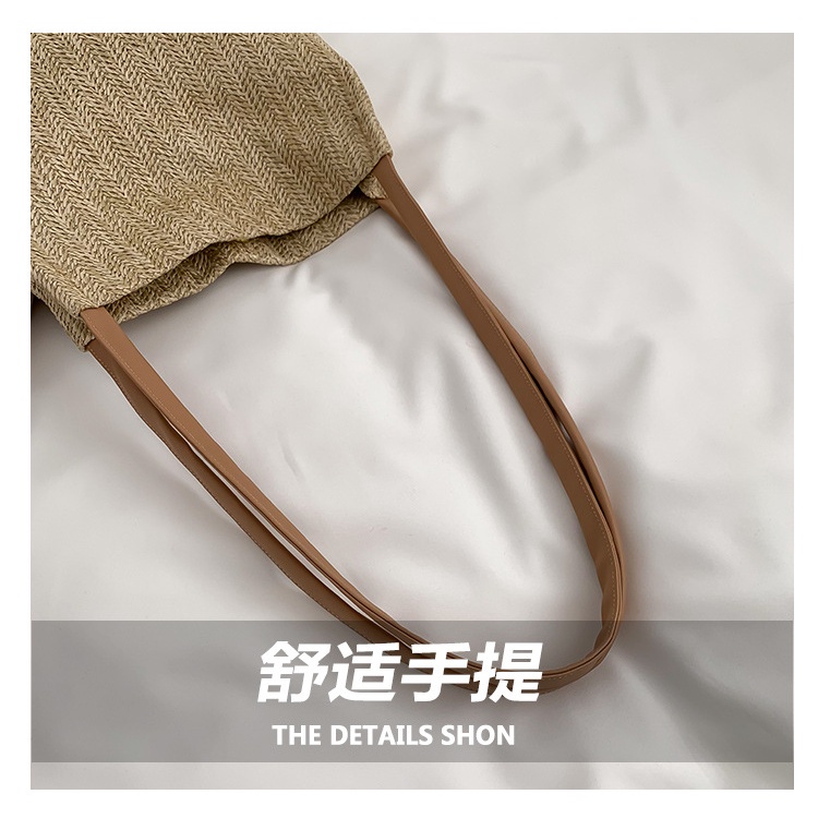 Ví Cầm Tay Đan Rơm Sức Chứa Lớn Thời Trang Mùa Xuân 2023 Cho Nữ