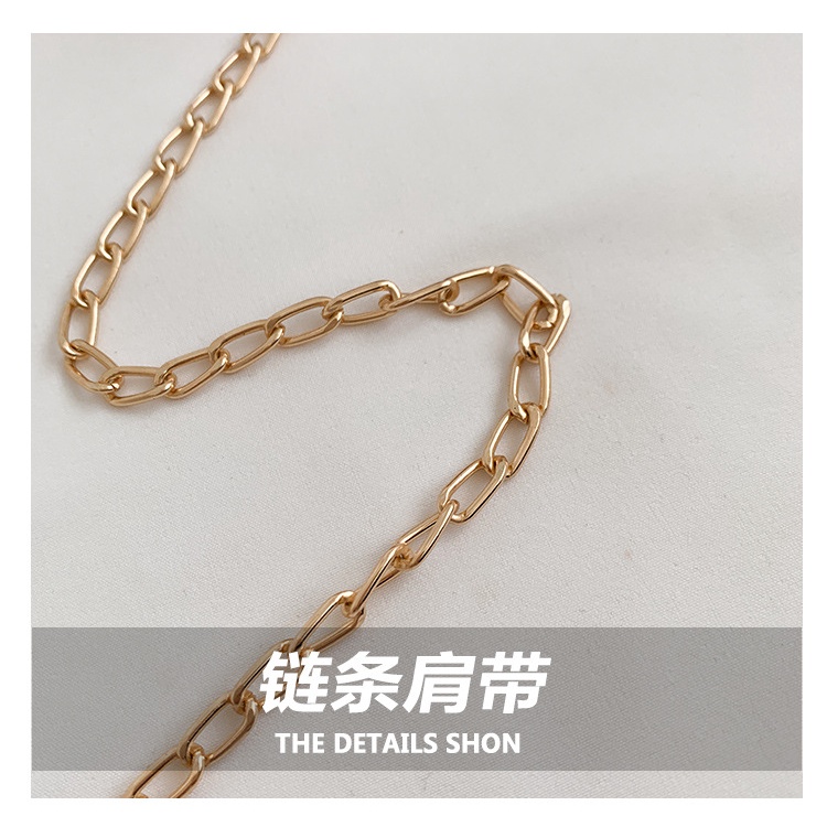 Túi Xách Đeo Vai Hình Vuông Cỡ Nhỏ Phối Dây Đeo Sợi Xích Phong Cách Cổ Điển Thời Trang Cho Nữ