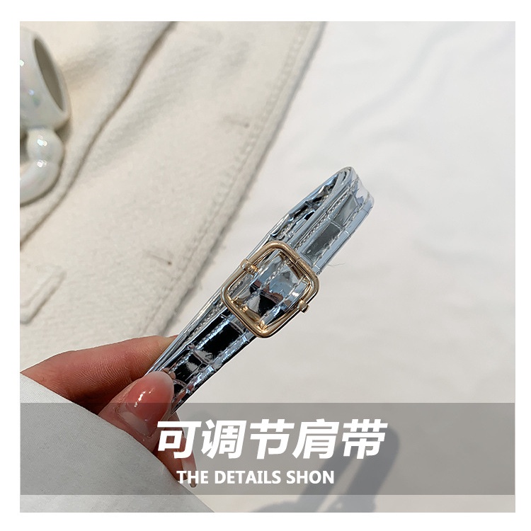 Túi Đeo Chéo Vuông Nhỏ Bằng Da Họa Tiết Vân Đá Thời Trang 2023 Cho Nữ