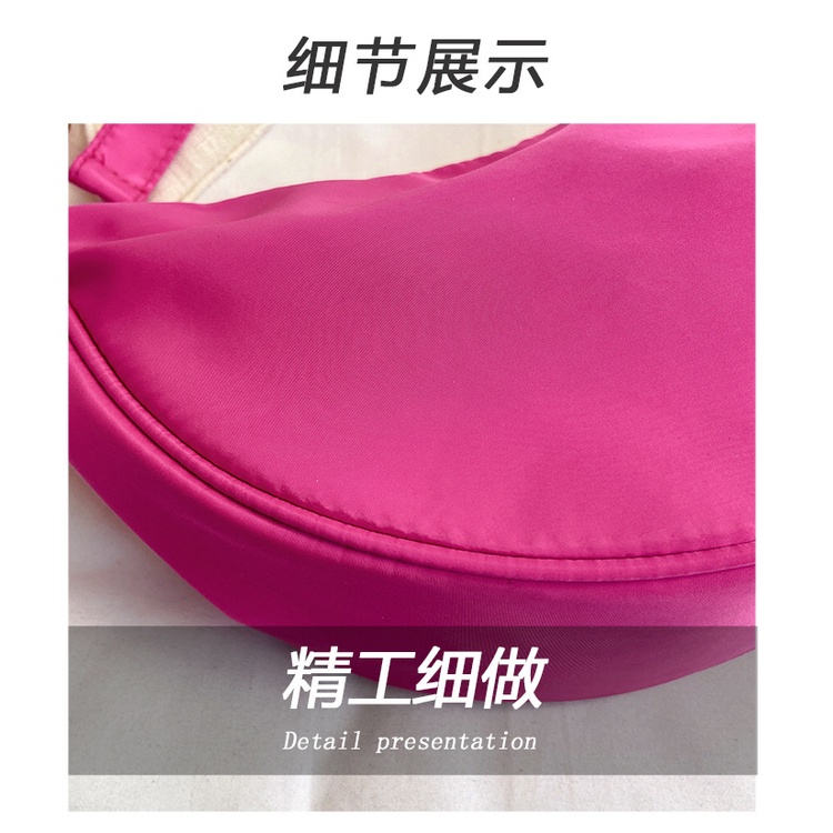 Túi Đeo Chéo Ngực Vải Canvas Màu Hồng Thời Trang 2023 Cá Tính Cho Nữ