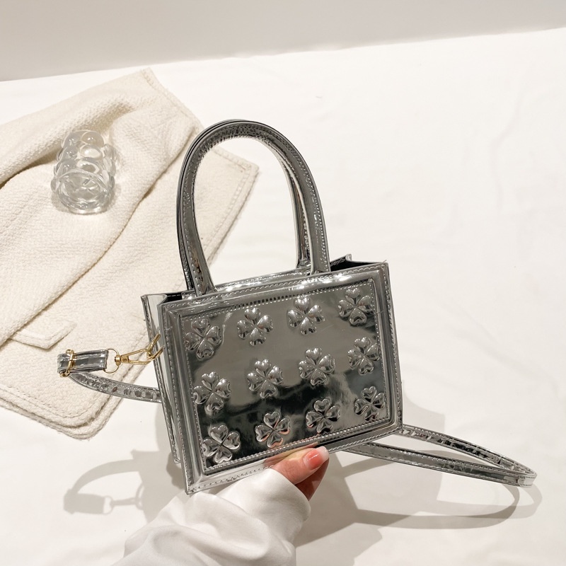 Ba Lô Đeo Vai Mini Hình Vuông Màu Trơn Dập Nổi Họa Tiết Thời Trang Mùa Xuân 2023