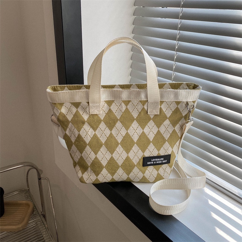 Túi Xách Đeo Vai Vải Bạt Ngăn Chứa Rộng Thời Trang Nữ