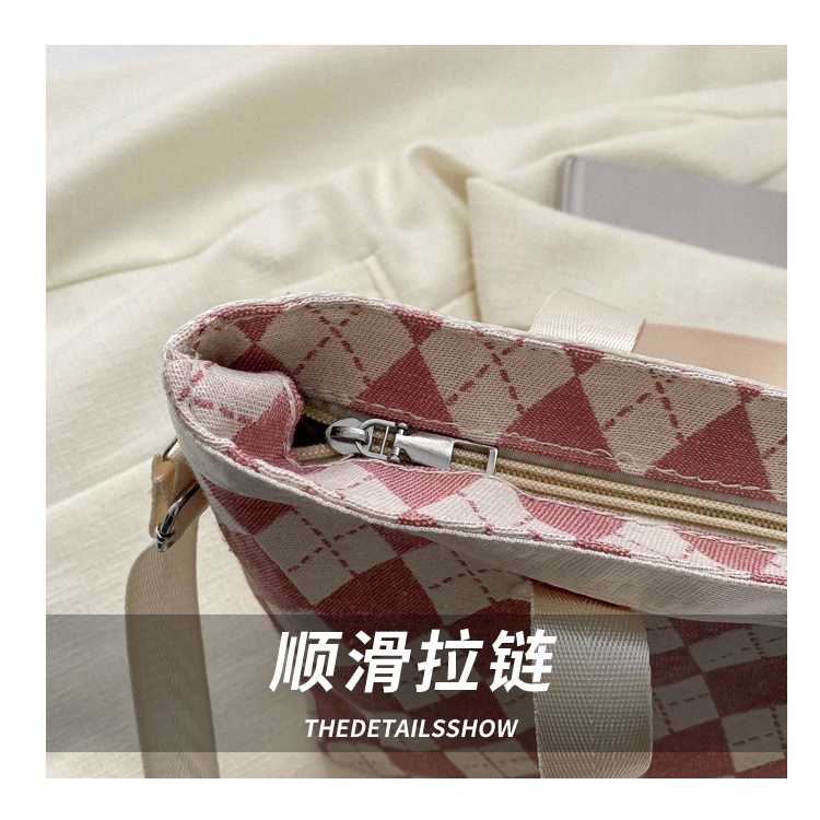 Túi Xách Đeo Vai Vải Bạt Ngăn Chứa Rộng Thời Trang Nữ