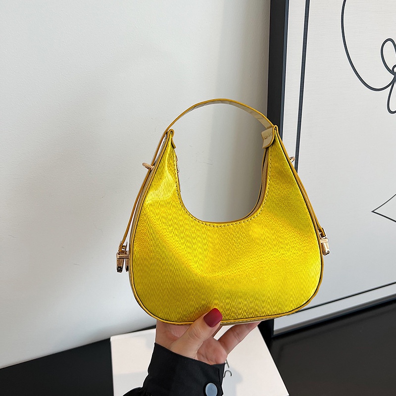 Túi Xách Đeo Vai Vân Đá Màu Trơn Kiểu Retro Thời Trang Mùa Xuân 2023 Cho Nữ