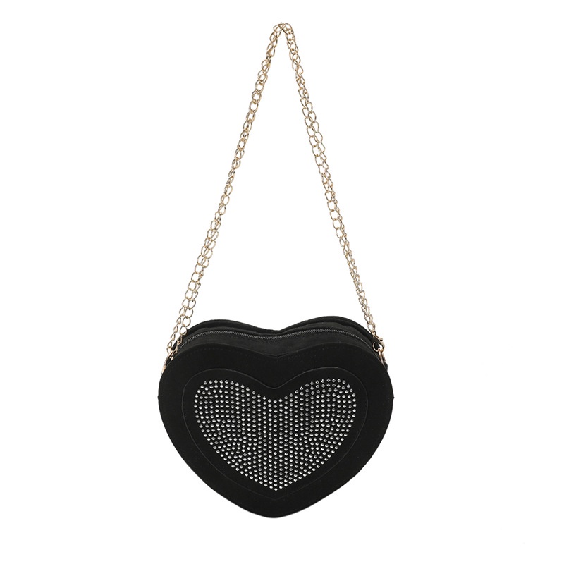 Túi Đeo Chéo Hình Trái Tim Đính Đinh Tán Thời Trang Cho Nữ