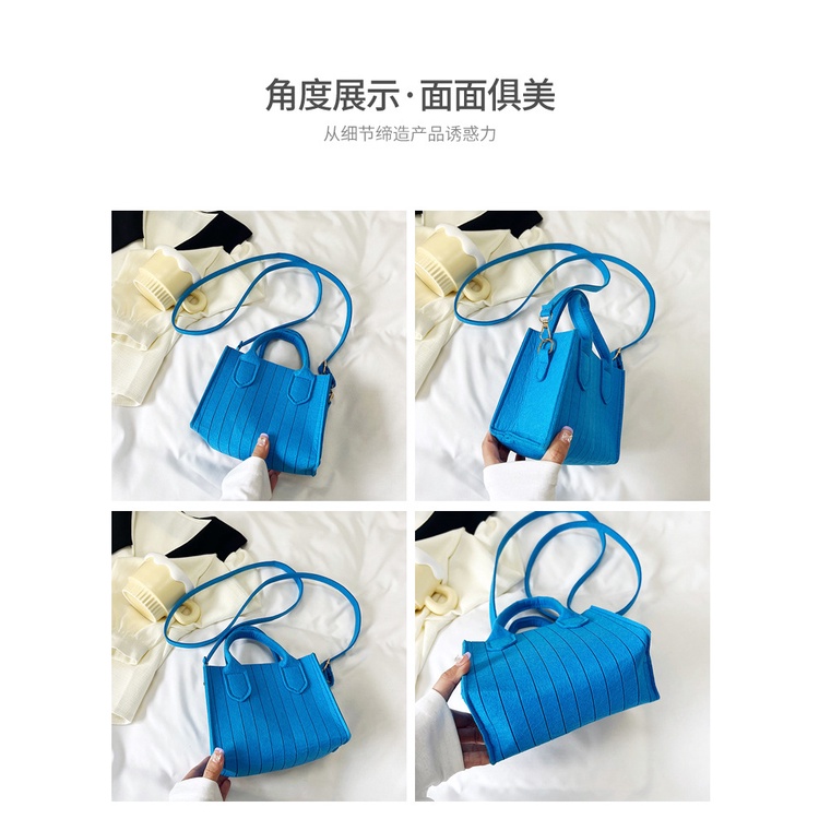 Túi Xách Đeo Vai Hình Vuông Cỡ Nhỏ Màu Tương Phản Thời Trang Mùa Xuân 2023