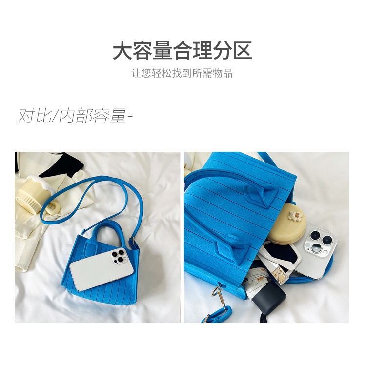 Túi Xách Đeo Vai Hình Vuông Cỡ Nhỏ Màu Tương Phản Thời Trang Mùa Xuân 2023