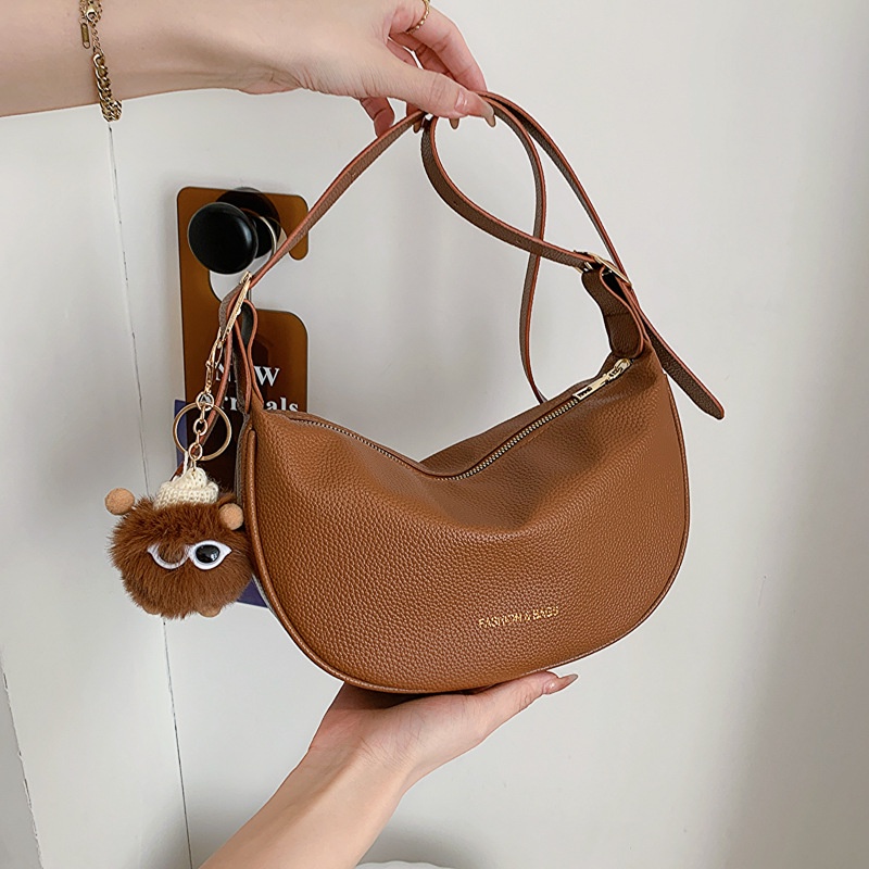 Túi Đeo Vai Một Bên Vai Sức Chứa Lớn Màu Trơn Thời Trang Mùa Xuân 2023