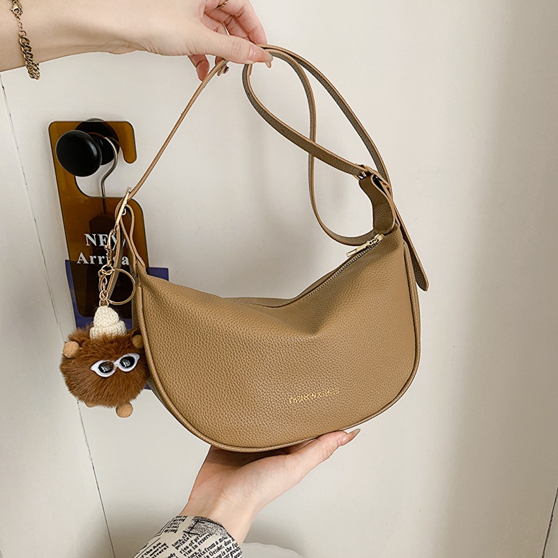 Túi Đeo Vai Một Bên Vai Sức Chứa Lớn Màu Trơn Thời Trang Mùa Xuân 2023