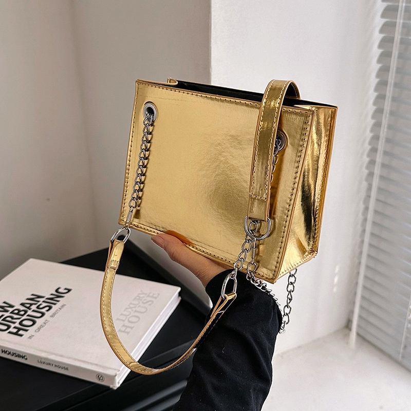 Túi Xách Mini Phối Dây Xích Đeo Vai Thời Trang Cao Cấp 2023 Cho Nữ