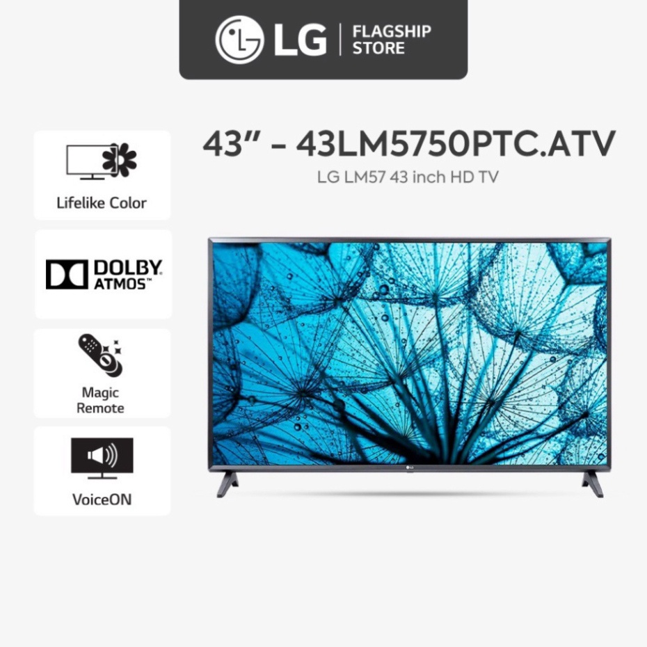 cam ơn quý khách đã quan tâm Miễn phí ship và lắp đặt Miễn phí ship và lắp đặt Smart TV LG 43 inch 43LM5750PTC (cam kết