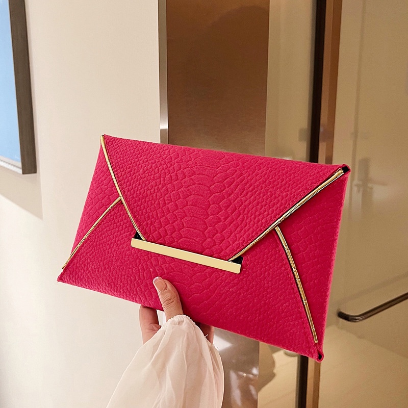 Ví Cầm Tay Mini Họa Tiết Da Cá Sấu Màu Trơn Thời Trang Xuân Hè 2023