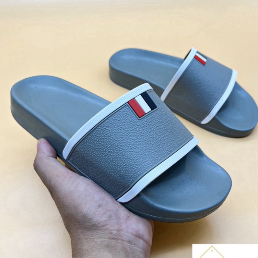 Dép Thom Brone nam đẹp CAO CẤP vân chìm siêu nét, Dép lê nam quai ngang thời trang trẻ thể thao cá tính D140