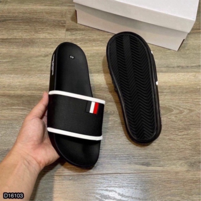 Dép Thom Brone nam đẹp CAO CẤP vân chìm siêu nét, Dép lê nam quai ngang thời trang trẻ thể thao cá tính D140