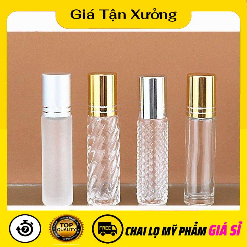 [Combo 10sp] Chai Lọ Chiết Nước Hoa ✿  Vỏ Bi Lăn 10ml chiết dầu dừa, chiết mỹ phẩm , phụ kiện du lịch