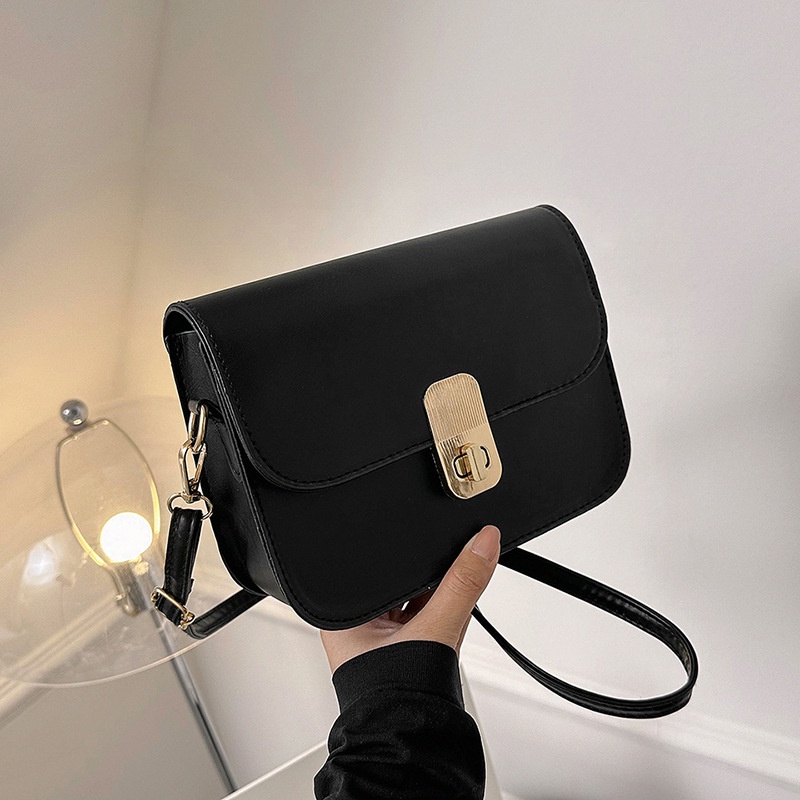 Túi Đeo Chéo Hình Vuông Nhỏ Màu Trơn Phong Cách Retro Thời Trang Mùa Xuân 2023