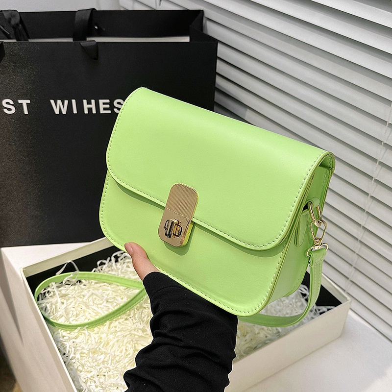 Túi Đeo Chéo Hình Vuông Nhỏ Màu Trơn Phong Cách Retro Thời Trang Mùa Xuân 2023