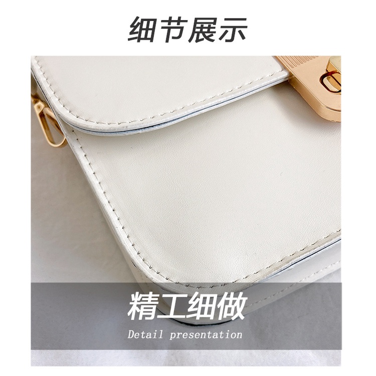 Túi Đeo Chéo Hình Vuông Nhỏ Màu Trơn Phong Cách Retro Thời Trang Mùa Xuân 2023