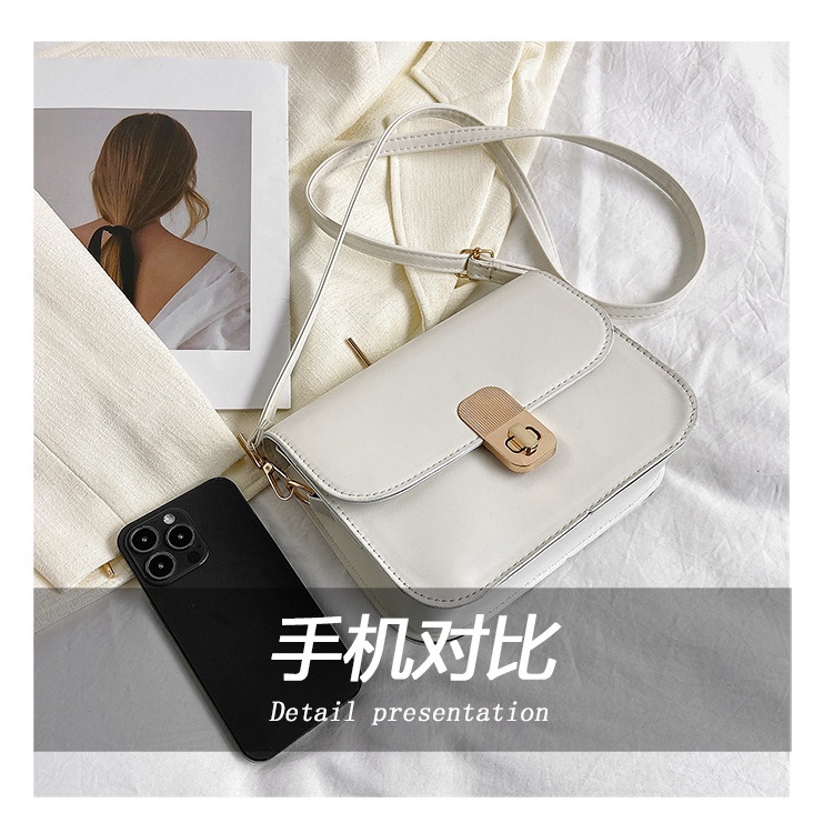 Túi Đeo Chéo Hình Vuông Nhỏ Màu Trơn Phong Cách Retro Thời Trang Mùa Xuân 2023