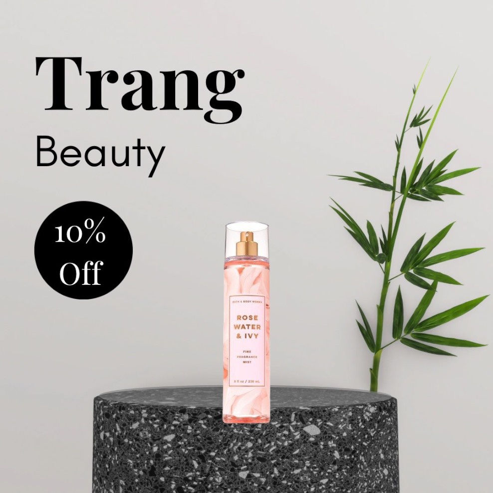Xịt thơm toàn thân BBW ROSE WATER & IVY