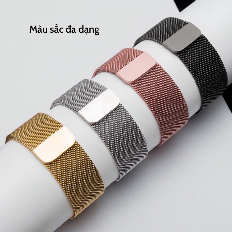 Dây thép milaneses loop kim loại không gỉ cho đồng Hồ Thông Minh 1/2/3/4/5/6/7/8/SE size 38/40/41/42/44/45mm AW267