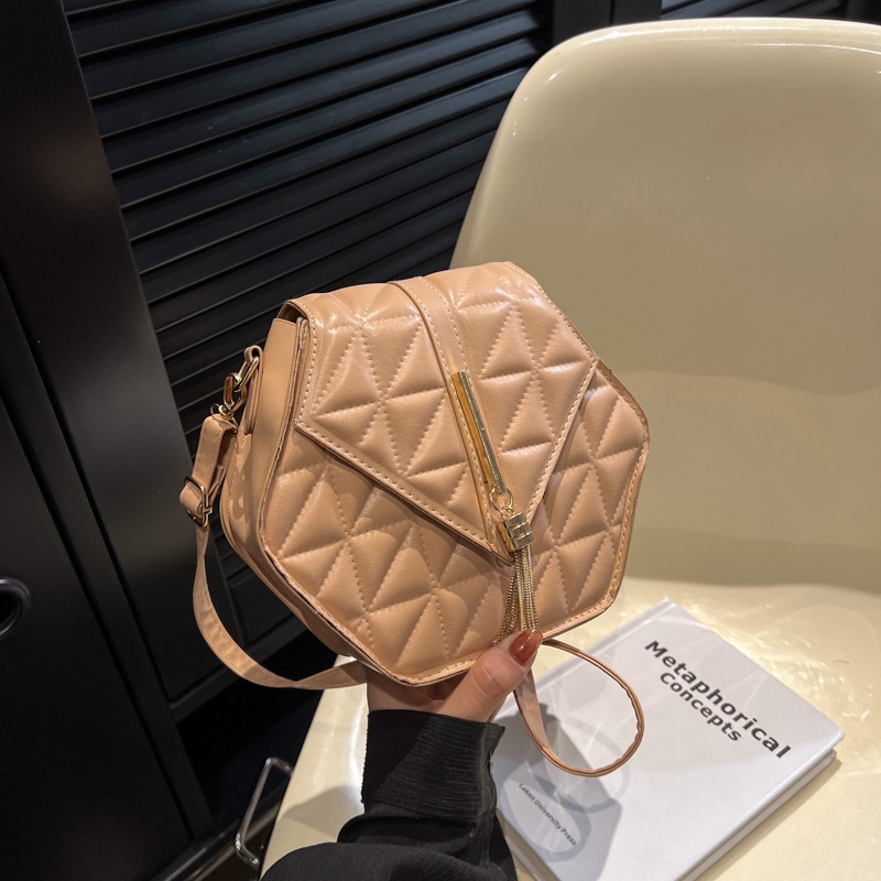Túi Đeo Chéo Hình Vuông Nhỏ Màu Trơn Đơn Giản Thời Trang 2023 Cho Nữ