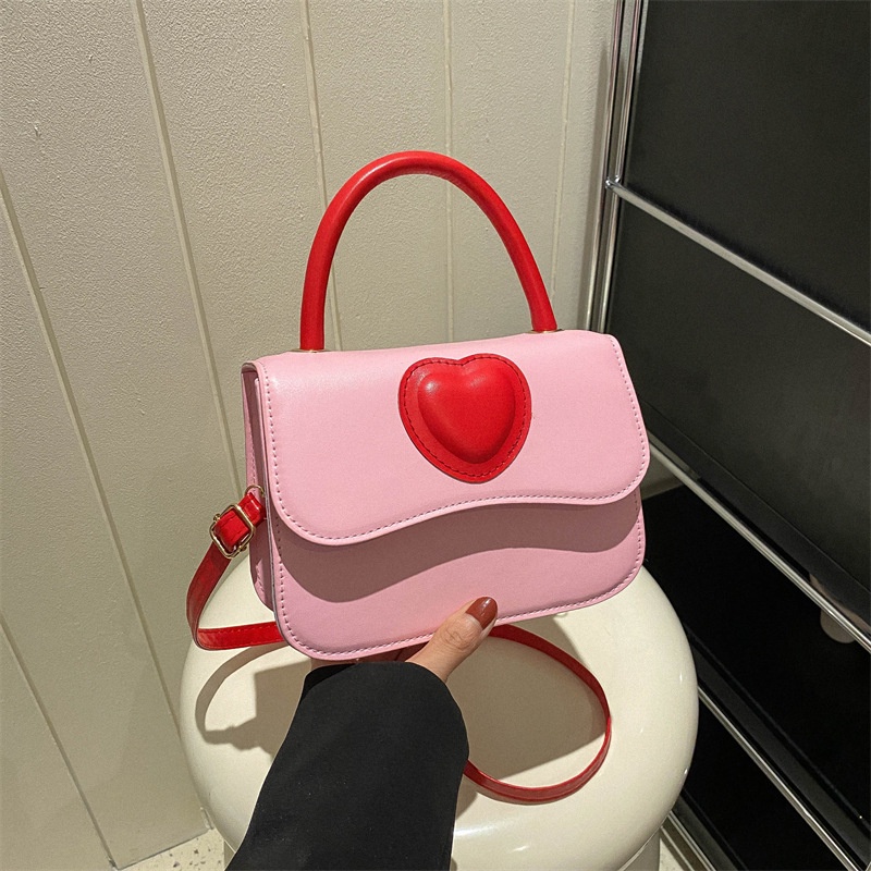 Túi Đeo Chéo Mini Hình Vuông Màu Hồng Thời Trang 2023 Cho Nữ