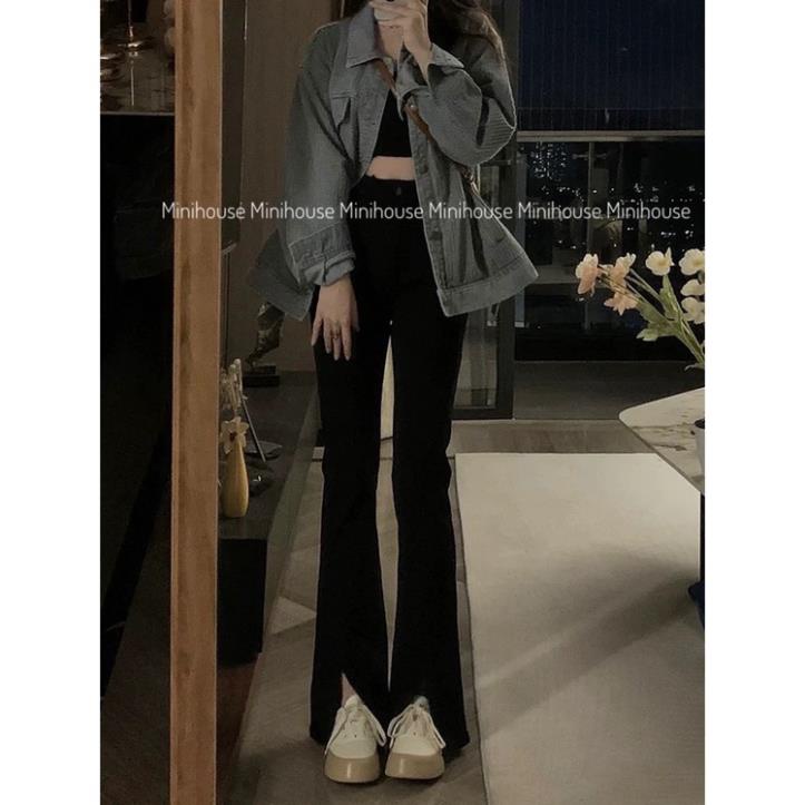 đc Hot Quần loe đen xẻ ống DC c | BigBuy360 - bigbuy360.vn