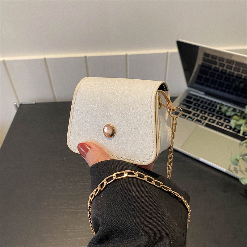 Túi Đeo Chéo Da Lộn Dáng Vuông Nhỏ Đính Ngọc Trai Thời Trang Mùa Xuân 2023 Cho Nữ