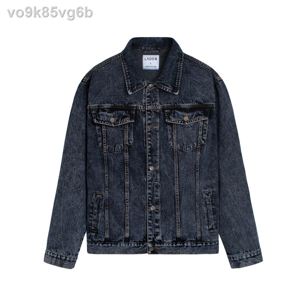 ﺴ☸Áo khoác vải jean nam thời trang LADOS - 12068 thiết kế dày dặn tính Chất cao cấp xu hướng 2022