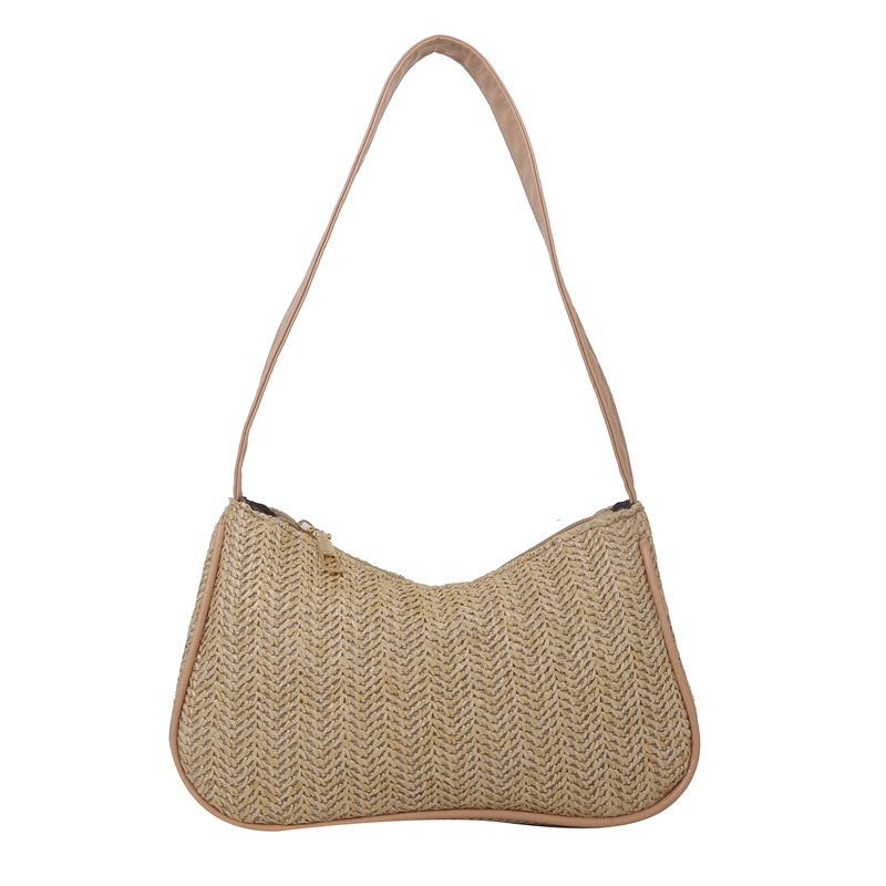 Túi Xách Đeo Vai Đan Cói Phong Cách Hàn Quốc Cổ Điển Thời Trang Mùa Xuân 2023 Dành Cho Nữ