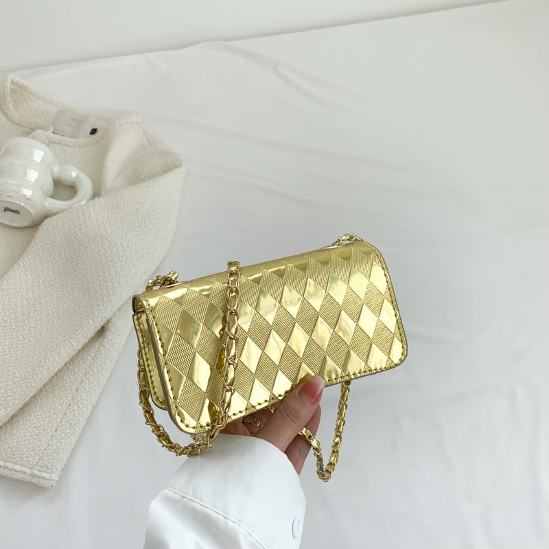 Túi Đeo Vai / Kẹp Nách Hình Vuông Nhỏ Màu Trơn Đính Đá Kiểu Retro Thời Trang 2023 Cho Nữ