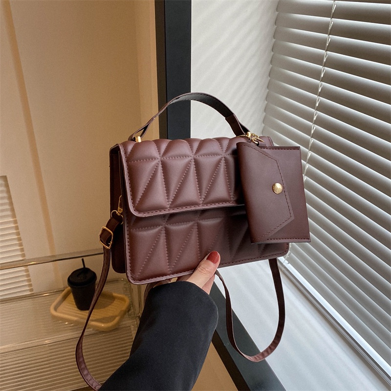 Túi Xách Đeo Vai Màu Trơn Phong Cách Retro Thời Trang Mùa Xuân 2023