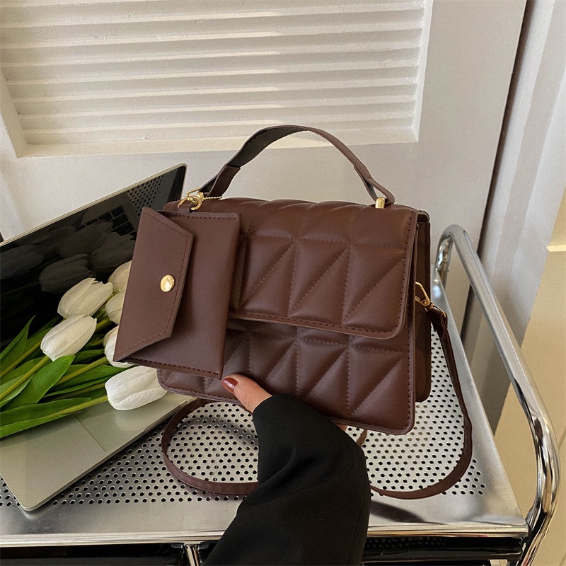 Túi Xách Đeo Vai Màu Trơn Phong Cách Retro Thời Trang Mùa Xuân 2023