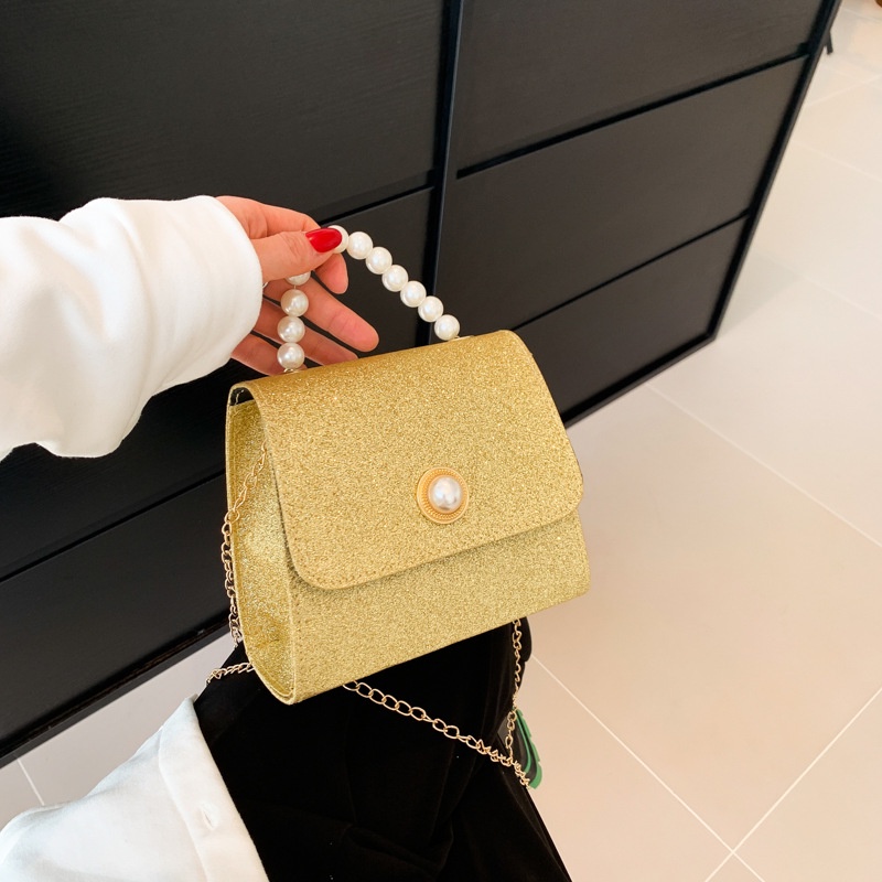 Túi Xách Đeo Vai Phối Dây Xích Đính Ngọc Trai Thời Trang 2023 Dành Cho Nữ