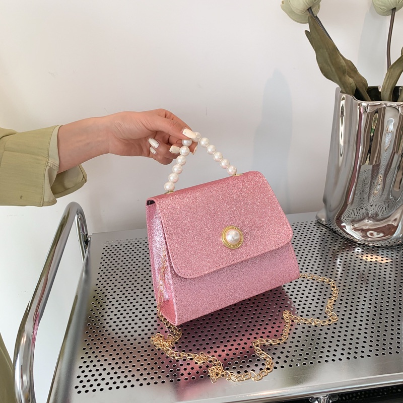 Túi Xách Đeo Vai Phối Dây Xích Đính Ngọc Trai Thời Trang 2023 Dành Cho Nữ