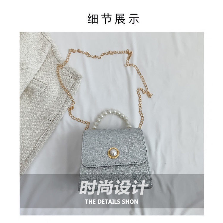 Túi Xách Đeo Vai Phối Dây Xích Đính Ngọc Trai Thời Trang 2023 Dành Cho Nữ