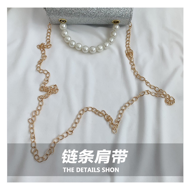 Túi Xách Đeo Vai Phối Dây Xích Đính Ngọc Trai Thời Trang 2023 Dành Cho Nữ