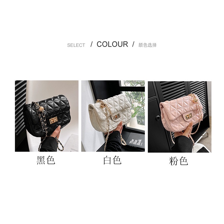 Túi Xách Đeo Vai / Kẹp Nách Phối Dây Xích Thêu Hoạ Tiết Kim Cương Thời Trang 2023