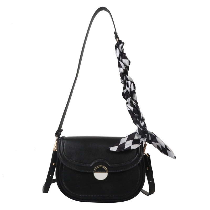 Túi Xách Đeo Vai Vải Lụa Phối Khăn Quàng Cổ Kiểu Retro Thời Trang Mùa Xuân 2023 Cho Nữ