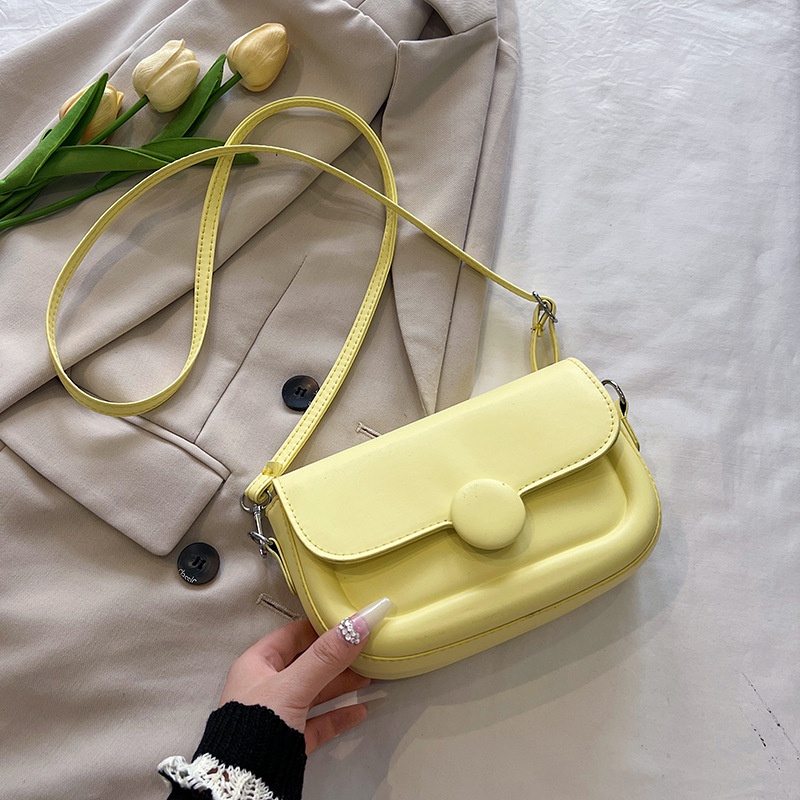 Túi Đeo Vai Hình Vuông Cỡ Nhỏ Màu Trơn Thời Trang Mùa Xuân 2023 Cho Nữ