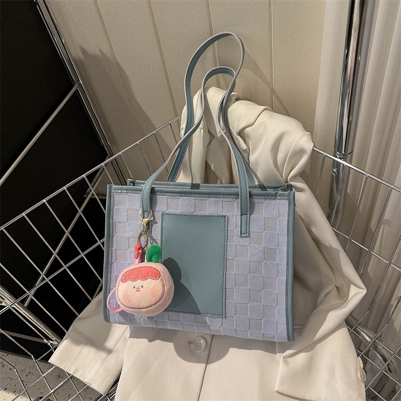 Túi Xách Cỡ Lớn Màu Sắc Đơn Giản Phong Cách Retro Thời Trang Xuân Hè 2023 Cho Nữ