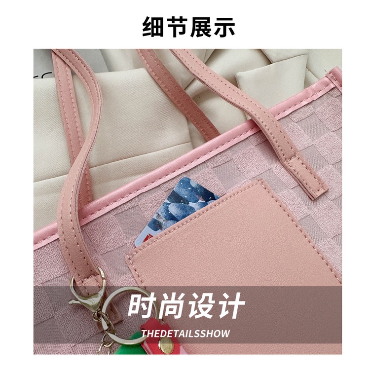 Túi Xách Cỡ Lớn Màu Sắc Đơn Giản Phong Cách Retro Thời Trang Xuân Hè 2023 Cho Nữ