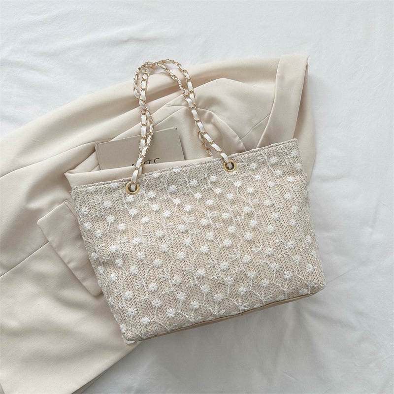 Túi Xách Nữ Đan Lát Phối Ren Thời Trang 2023